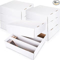 Yexiya 15 Pcs 3200 Count Sports Card Storage Boxes White Trading Card Box by Yexiya