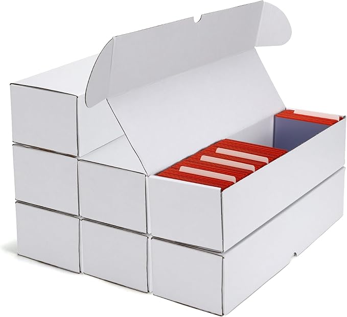 Bulk 400 Capacity Card Toploaders Storage Box, in Total 25 Pack All White - Image 5