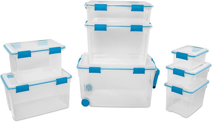 Sterilite 6-Pack Gasket Box, Weather-Resistant Storage Bins - Image 7