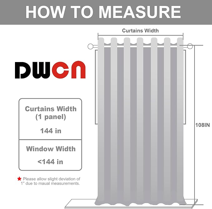 DWCN Blackout Curtain Panel for Bedroom - Image 2