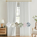 Kayne Studio White Pinch Pleated Full Blackout Curtains, Thermal Insulated by KayneStudio