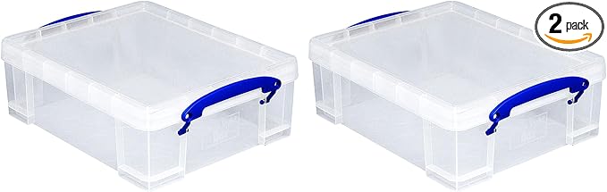 Really Useful Box 2 Pack Storage Bins, 8.1 Liter by ReallyUsefulBox