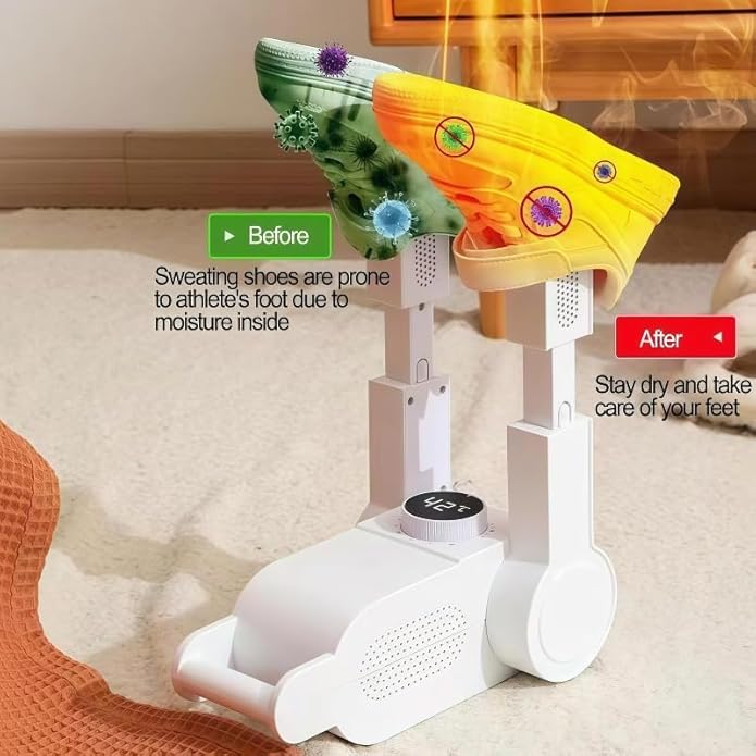 Shoe Dryer with Temperature Display, Electric Shoe Dryer and Warmer - Image 6