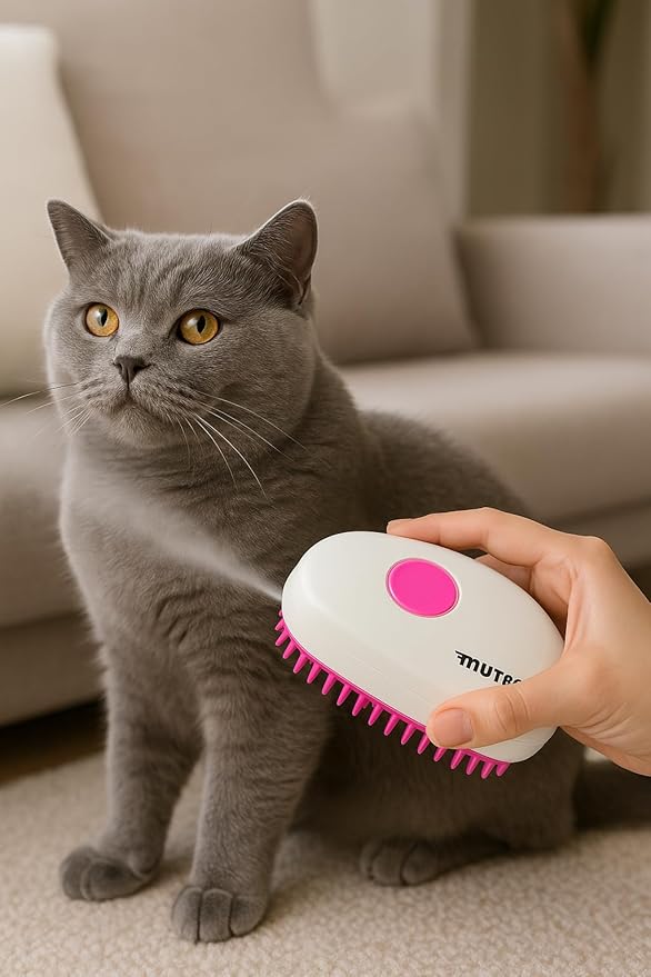 Cat Steam Brush, 3-in-1 Mist Grooming Brush, USB-C Rechargeable Anti-Static - Image 7