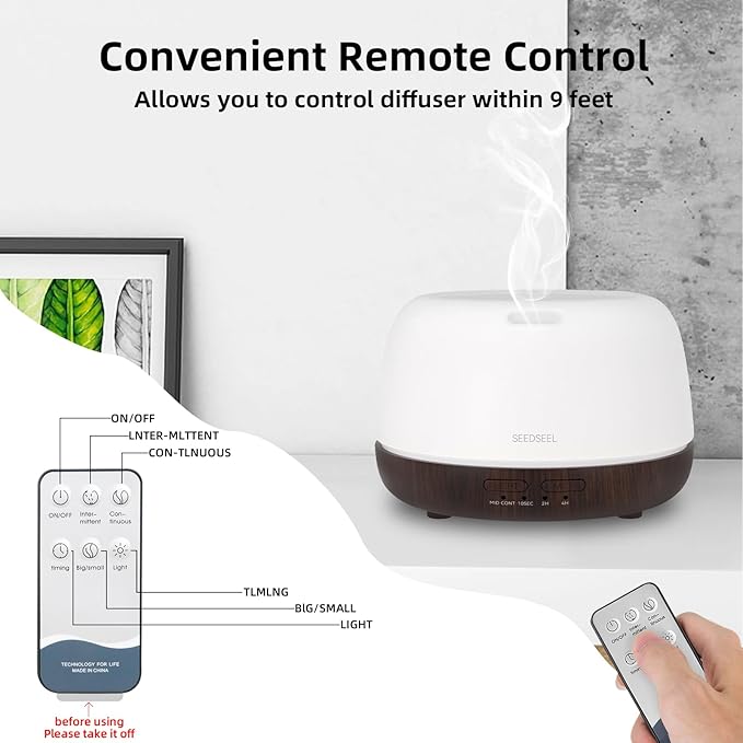 300ML Essential Oil Diffuser, Small Aromatherapy Diffuser - Image 3