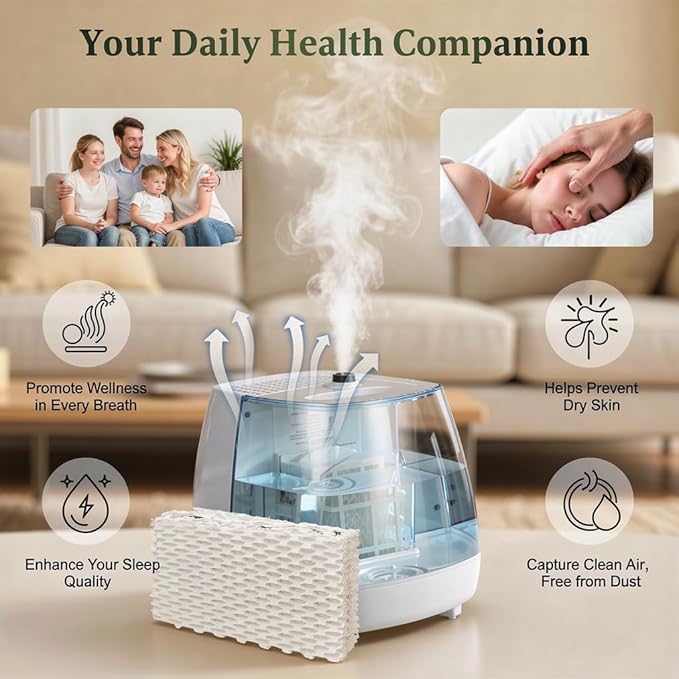 WF813 Humidifier Filter Replacement, High-Density Wick Filters Compatible - Image 8