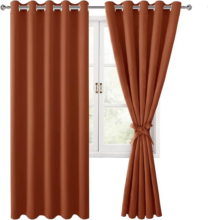 Hiasan Blackout Curtains for Bedroom, 60 x 63 Inches Length by Hiasan