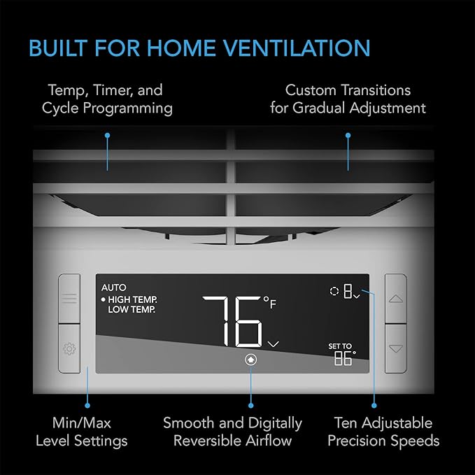 AC Infinity Room to Room Fan 8”, Two-Way Reversible Airflow Through-the-Wall Fan - Image 3