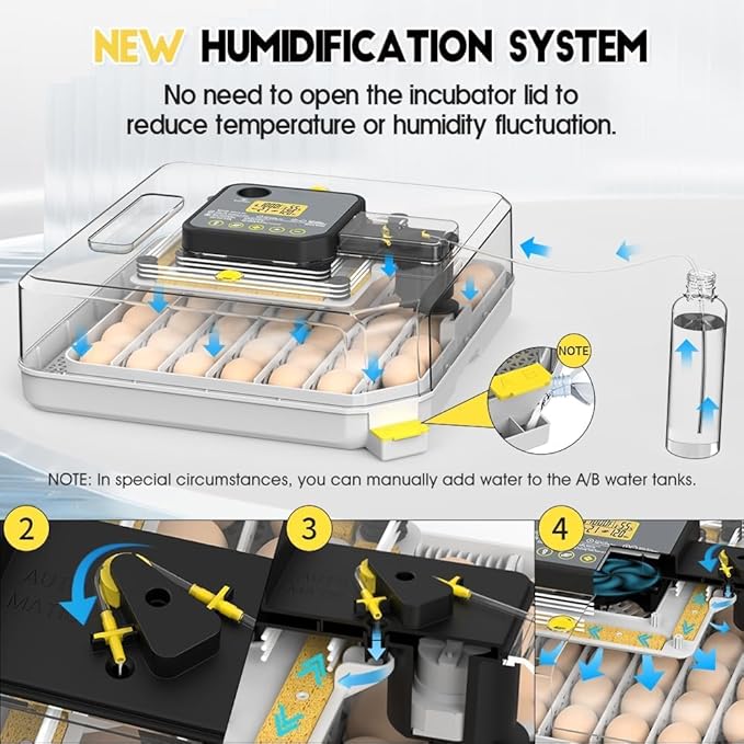 Automatic 48-Egg Incubator for Breeders, Sensor-Based Precise Humidity & Temp - Image 3