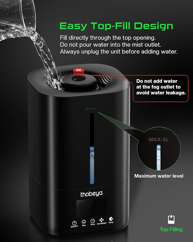 1.32 Gal / 5L Reptile Humidifier Fogger, Timer Function, Humidifier - Image 7