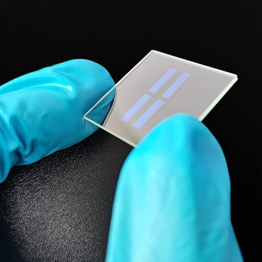 Etched ITO Coated Glass sputtered Stripes Conductive Cover Slides by ConductiveglassforLab