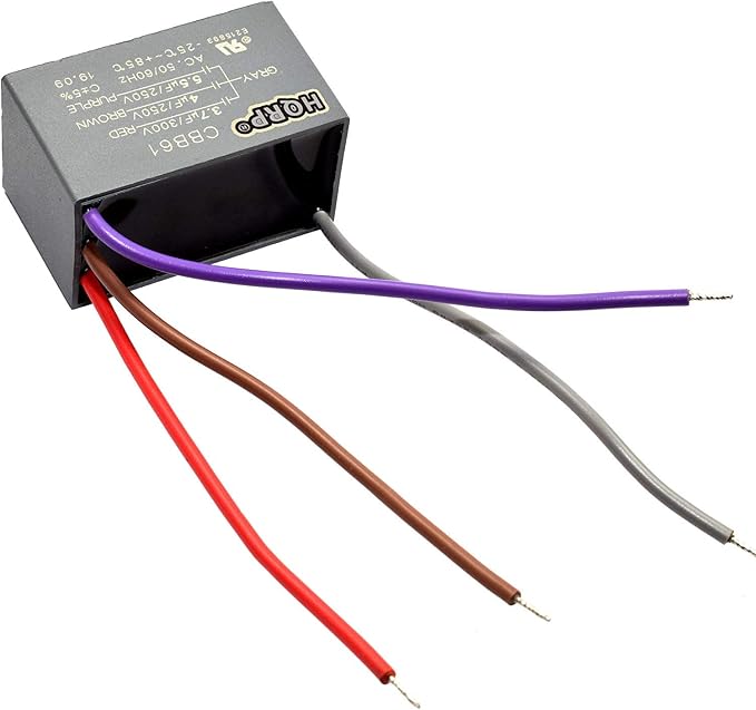 HQRP Capacitor fits Hampton Bay Ceiling Fan CBB61 3.7uf+4uf+5.5uf 4-Wire UL by HQRP