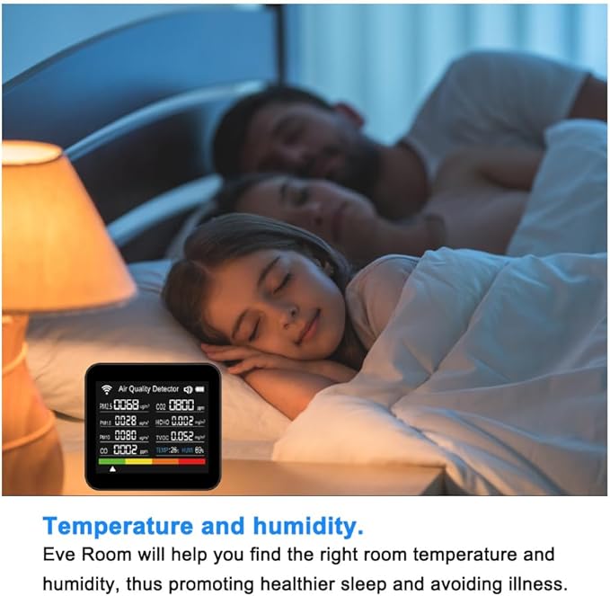 14-in-1 Air Quality Monitor, Indoor Temperature Sensors, Detect - Image 5
