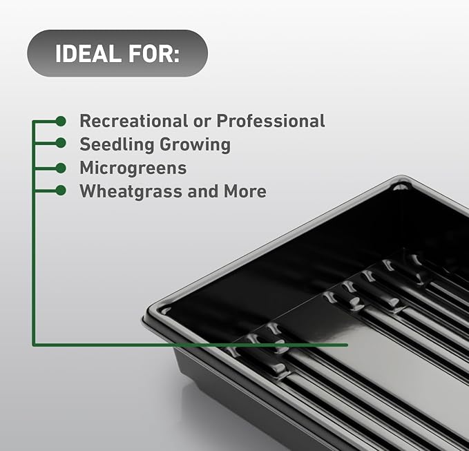 10x20 Inch Black Plastic 100 Pack Plant Propagation Tray – Growing Trays - Image 5