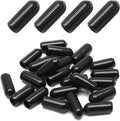 24 Pcs Round Rubber End Caps, 1/4" ID Vinyl Flexible Screw Thread Protectors by Bonsicoky