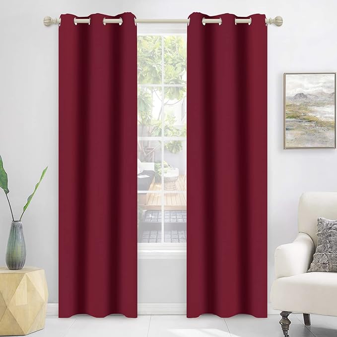 MYSKY HOME Door Curtains 72 Inch Long Blackout Closet Curtains - Image 8