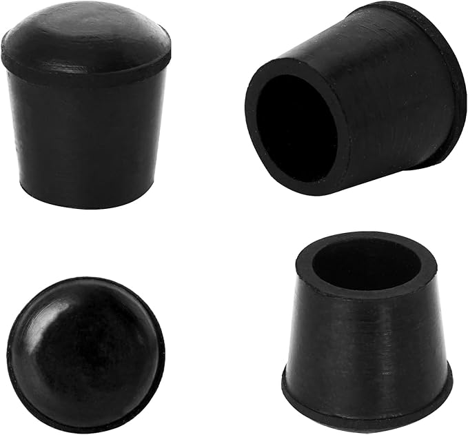 10 PCS Black Round Rubber Chair Leg Caps Tips, Vinyl Rubber End Kits, Soft - Image 8