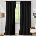 BGment Black Blackout Curtains for Living Room 108 Inch Long, Extra Long by BGment