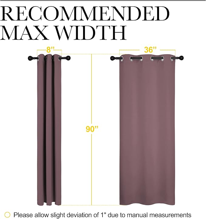 NICETOWN Patio Glass Door Blackout Curtains - Image 7