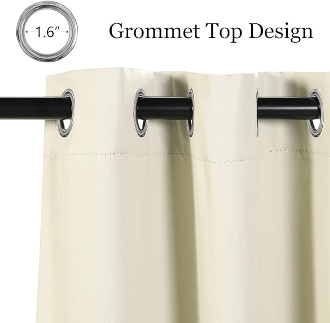 MYSKY HOME Beige Blackout Curtains - Image 3