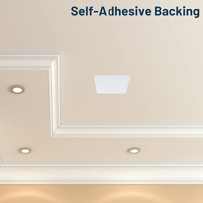 Sosation 6 Pcs Square Plastic Flat Blank Plate Wall Hole Cover Ceiling Cover - Image 5