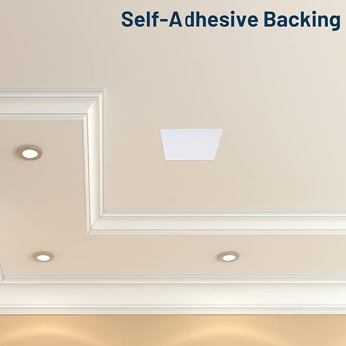 Sosation 6 Pcs Square Plastic Flat Blank Plate Wall Hole Cover Ceiling Cover - Image 6