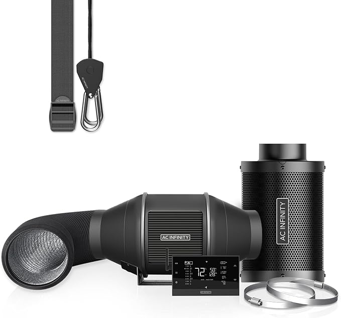 AC Infinity Air Filtration PRO Kit 4”, AI Controller by ACInfinity