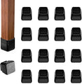 16pcs Square Chair Leg Floor Protectors, Felt Pads Chair Leg Protectors by BAIPOK