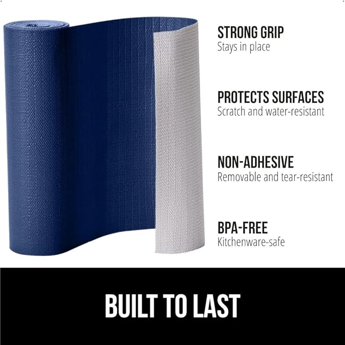 GORILLA GRIP DripGuard Shelf Liner, Non-Adhesive Drawer and Kitchen Cabinet - Image 2