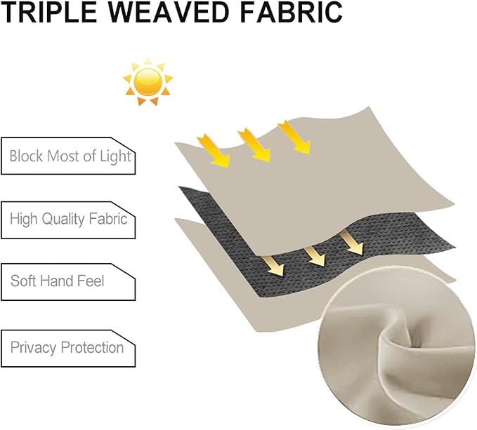 DWCN Room Divider Blackout Curtain Thermal Grommet Panel - Image 3