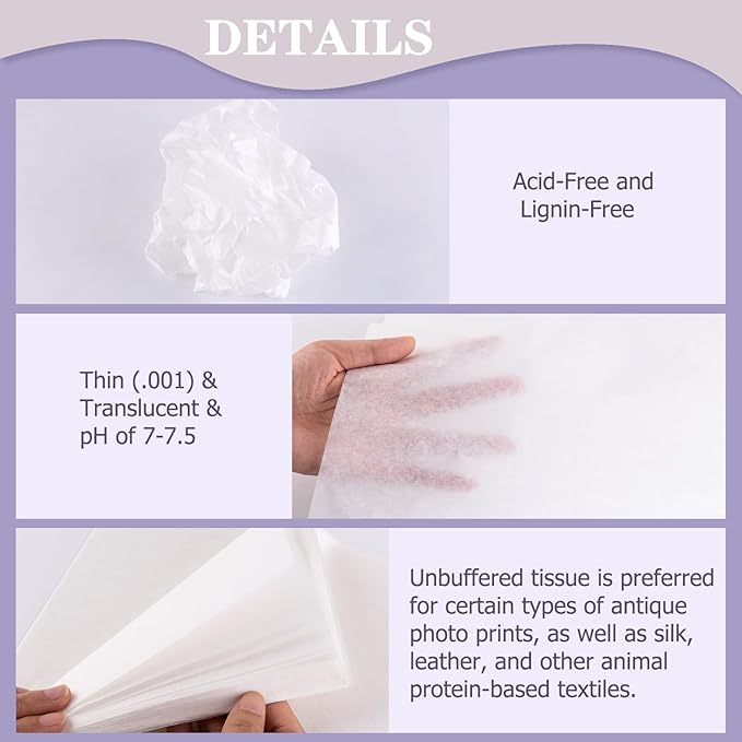 Lineco, Unbuffered Interleaving Tissue Paper, Unbuffered, 30 x 40 Inches - Image 4