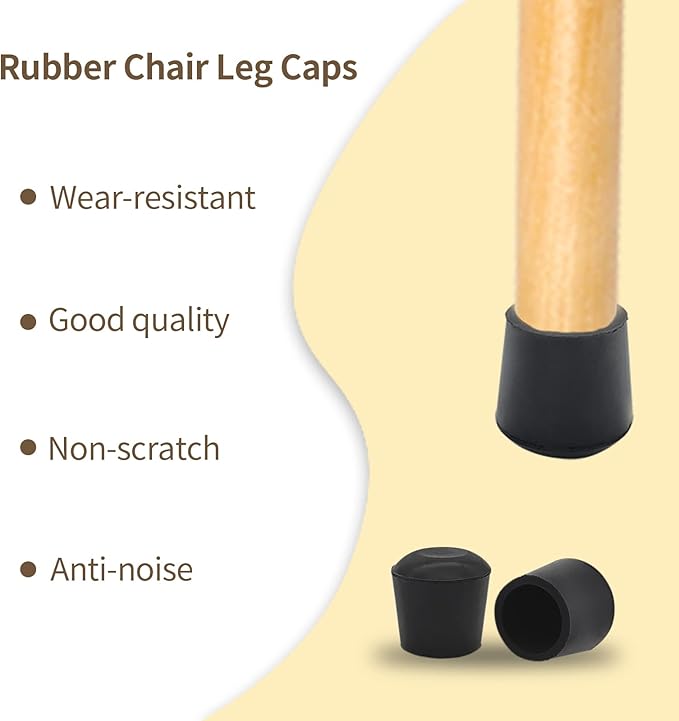 Flyshop 5/8", 16 mm, Patio Round Chair Leg Caps, Furniture Table Feet Covers - Image 6