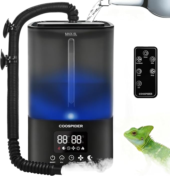 Coospider 5L Reptile Fogger Humidifier, Automatic Humidifiers by Coospider