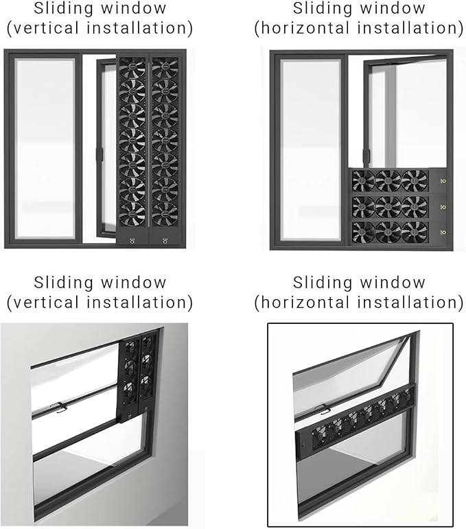 Vertical Window Exhaust Fan, Adjustable Speed - Image 3