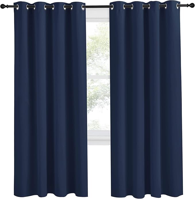 NICETOWN Blackout Curtain Panel, 55 inches Wide by 78 inches Long, Light - Image 2