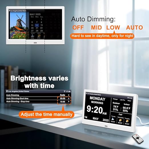 2025 New Digital Clock with Temperature/Humidity & Weather Forecast, Auto Time - Image 6