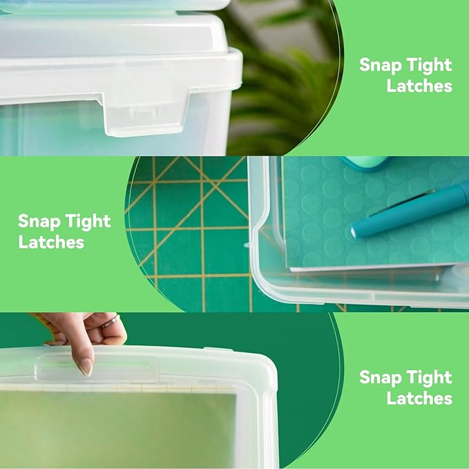 12" x 12" Plastic Scrapbook Paper Storage Cases, Thick Portable Organizers - Image 4