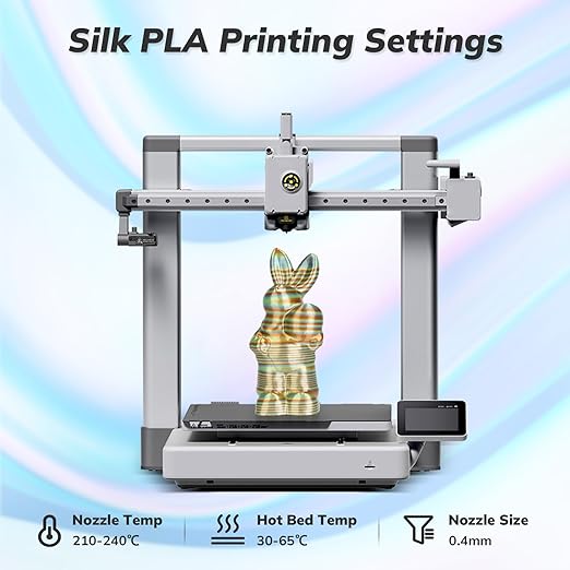 AMOLEN Silk 3D Printer Filament PLA Bundle, Shiny Multicolor Rainbow Filament - Image 7