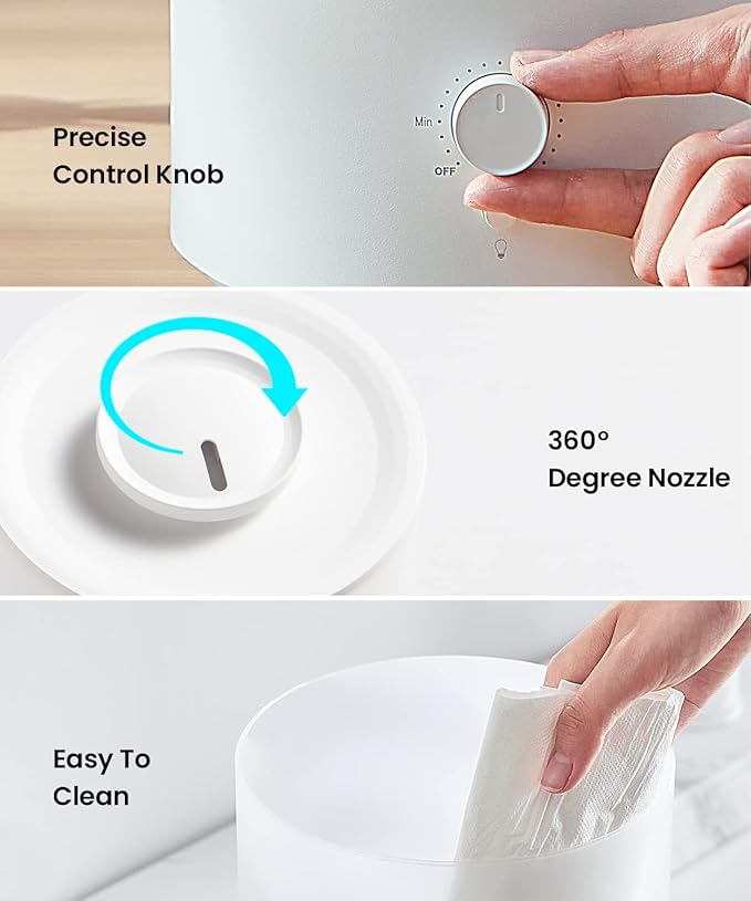 Humidifiers for Bedroom Large Room, 2.5L Cool Mist Humidifier - Image 4