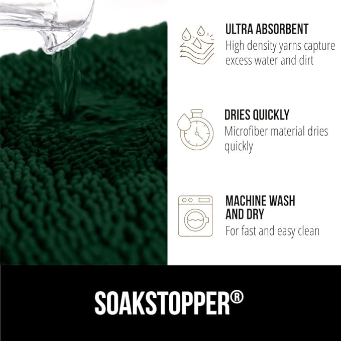 GORILLA GRIP SOAKSTOPPER Dog Door Mat, 36x24 Machine Washable Rug Absorbent - Image 4
