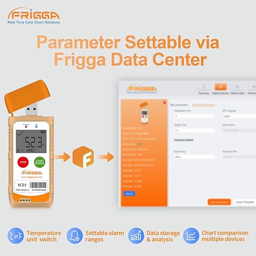 Frigga M2H 10 Pack Reusable Temperature Humidity Data Logger USB Digital - Image 2