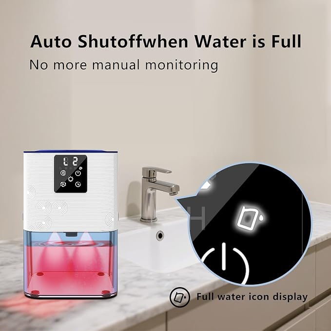 Dehumidifiers for Home, with 105 OZ Water Tank, Quiet Dehumidifier for Bedroom - Image 7