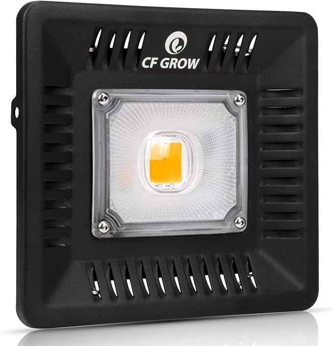 Waterproof 100W LED Grow Light Full Spectrum, CFGROW 3500K White COB LED Grow by CFGROW