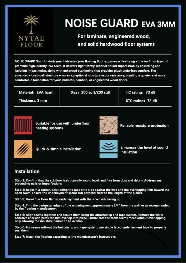 Noise Guard 100, EVA 3mm Underlayment - Image 5