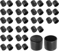 40 Pcs Round Rubber Furniture Leg Caps, 7/8" Vinyl Flexible Chair Leg Floor by Bonsicoky