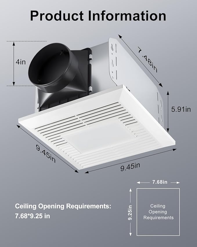 GROWNEER Bathroom Exhaust Fan - Image 6