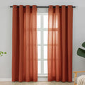L.Z.E Burnt Orange Light Filtering Curtains by LZE