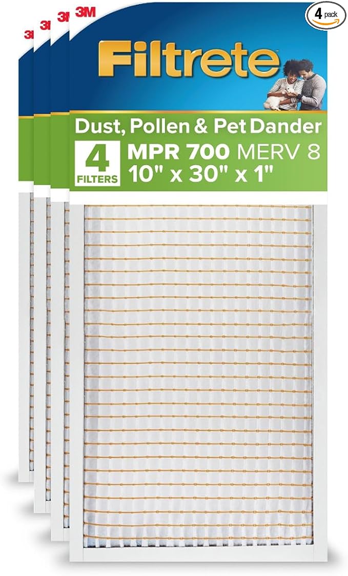 Filtrete 10x30x1 AC Furnace Air Filter, MPR 700, MERV 8, Tough on Pollen by Unknown