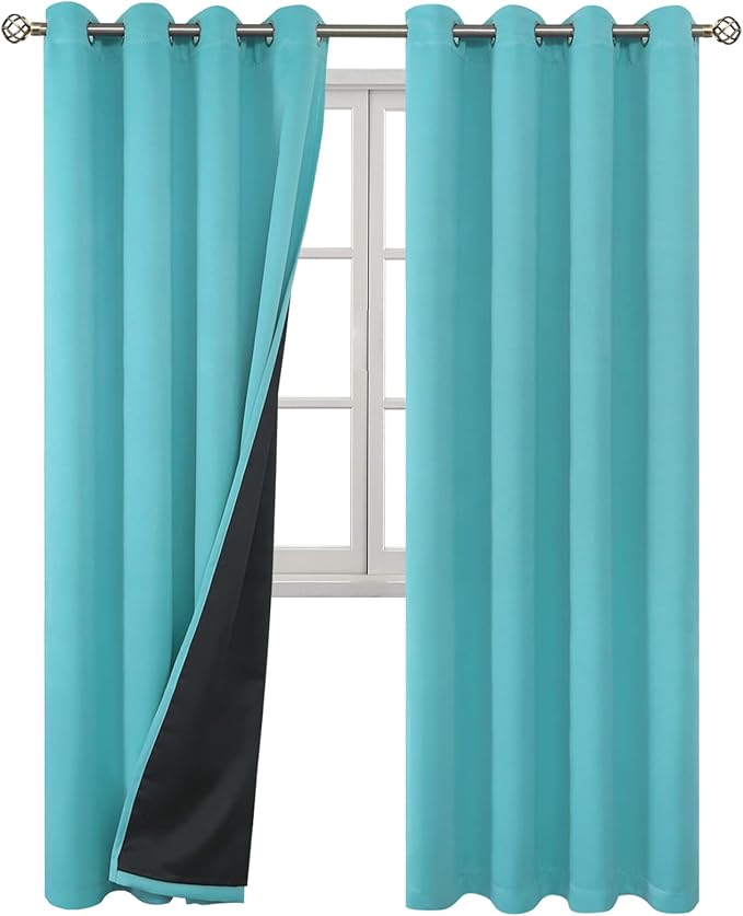 BGment 100% Blackout Curtains for Bedroom Window 84 Inch Length 2 Panels Set - Image 8