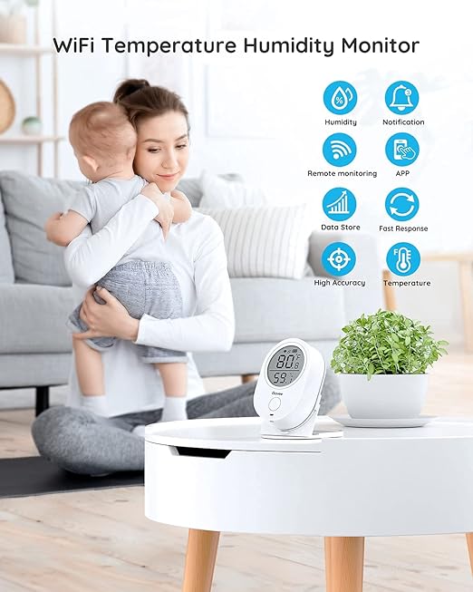 Govee WiFi Thermometer Hygrometer H5051, Smart Humidity Sensor - Image 2
